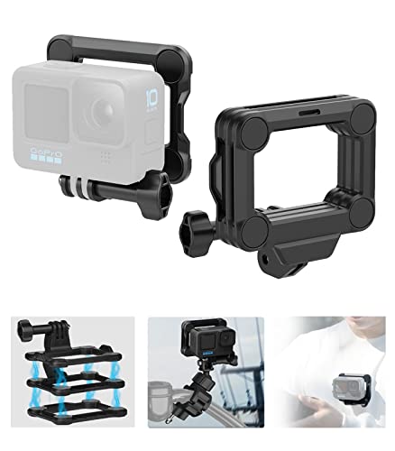 CCOKA GoPro用マウント マグネット式 ゴープロマウント クイックリリース アクションカメラマウント 簡単にバイク/車/服につけ Vlog撮影用 GoPro Hero/Max/Insta 360/DJI Action 2に