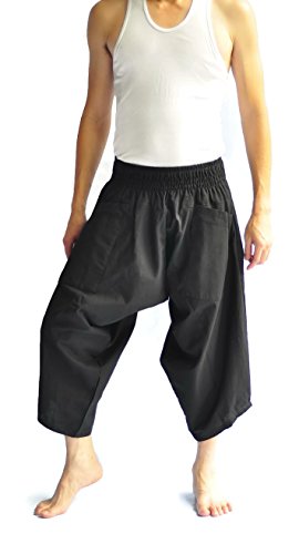 Siam Trendy Men's Japanese Style Pants One Size All White2