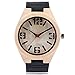 Produktbild HBODHBGS Männer hölzerne Uhr Bambus Moderne Armbanduhr Analog Sport-Uhr-Mann-Quarz-Schwarz-echtes Leder Natur Holz Uhren für Männer Big Numbers