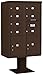 Salsbury Industries 3413D-07BRZ 4C Pedestal Mailbox, Bronze