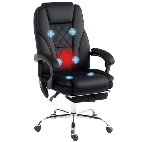 Vinsetto Massage Office Chair with Foot Rest, Executive...