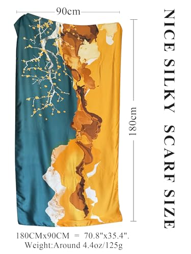 Large Shawl Scarf For Women Lightweight Wraps Silky Headscarf Long Sunscreen Scarfs3