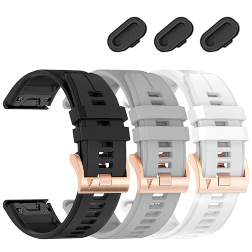 VELEYOK 22mm�o���h Garmin Fenix 8 Pro Tactix 8 AMOLED 47mm/Fenix 7/7 pro/6/6 pro/5/5 plus�ɑΉ� �V���R���N�C�b�N�t�B�b�g�E�H�b�`�o���h Descent G2/G1 Sola