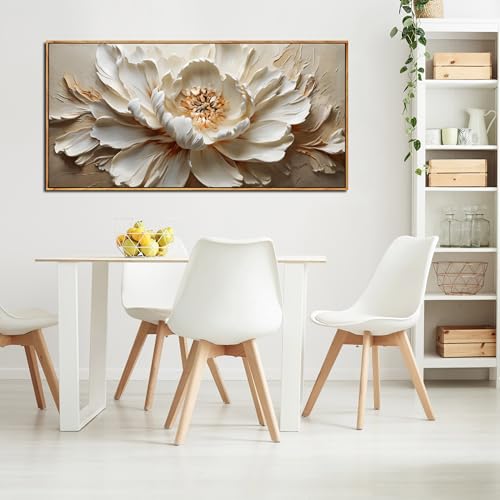TYTAUPT Flower Canvas Wall Decor Large Framed Artwork for Walls by TYTAUPT - Used condition - Image 7