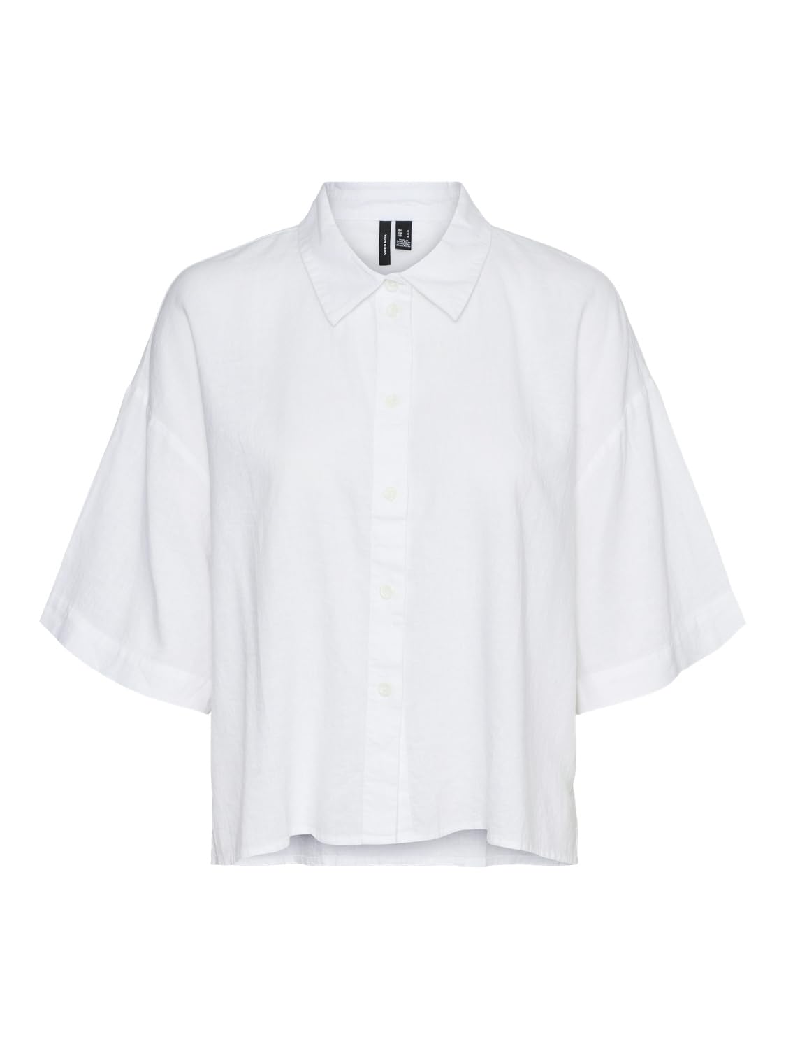 VERO MODA Blusa de Mujer con Corte Holgado y Botones - Oferta Camisa Mujer Mangas 3/4 Femenina