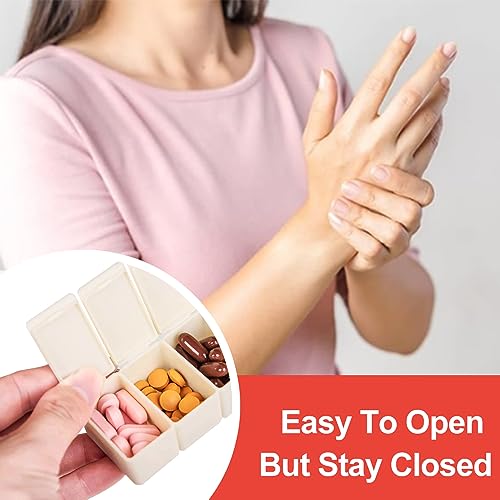 Sanderala POE4402PUS 2Pack Weekly Pill Organizer,Extra Large 7 Days Pill Cases Travel Daily Pill Box For Fish Oil, Calcium Tablets Supplements And Other Vitamin Pill thumb #2