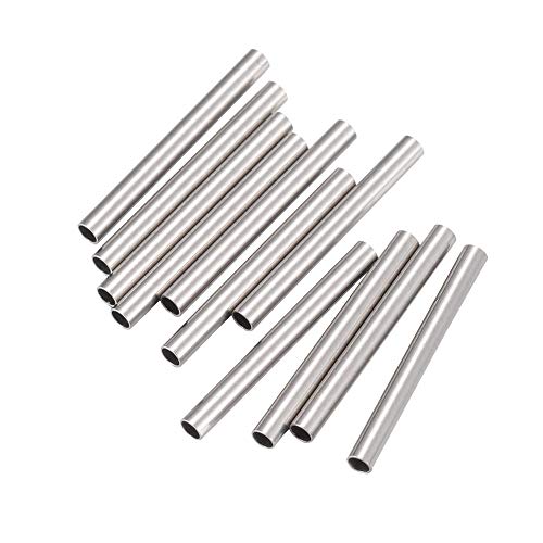 PH PandaHall 500pcs 15mm Long Stainless Steel Tube Beads Straight Tube Charms Metal Smooth Finding Beads for Jewelry Crafts Making Findings