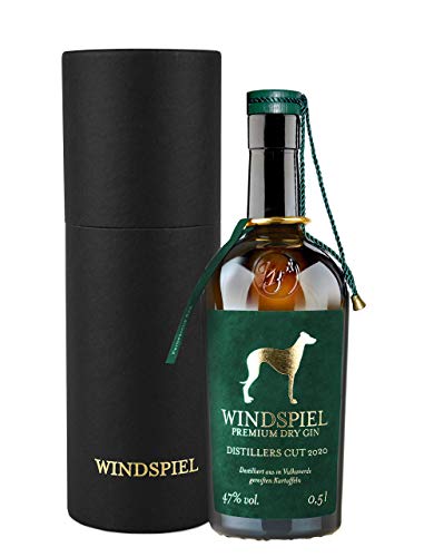 Windspiel Premium Dry Gin Distillers Cut 47% vol. 0,5 Liter in edler Geschenkverpackung - Limitierte Gin-Sonderedition…