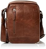 MATTIES, Bolso bandolera para hombre, color cuero, Serie Classic Sport. 17x22 cm