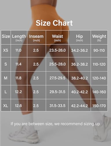 Image of VOYJOY Women Workout Impact Shorts 2.5 inch / 3.6 inch / 4.5 inch / 6 inch Scrunch Butt Booty | Tummy Control, High Waisted, Bike Short, Gentle Compression, for Women