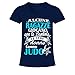 TEEZILY T-Shirt Collo a V Donna Alcune Ragazze Giocano con Le Bambole. Le Vere Donne Fanno Judo - Blu Navy - XL