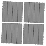 KONTONTY Paquete de 4 Baldosas Entrelazadas para Suelos de Exterior Baldosas Decorativas de Imitación de Madera para Jardín Fáciles de Montar para Balcones Patios Y Jardines