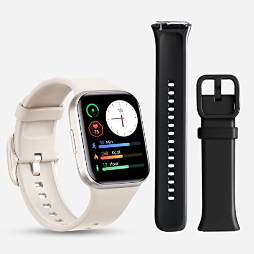 WalkerFit A1 Smart Watch,Heart Rate Watch for Women Men with 1 Replacement WatchBand，1.7" Reloj Inteligente Fitness Tracker with Heart Rate/Weather/Blood Pressure, Suitable for Android iOS, Starlight
