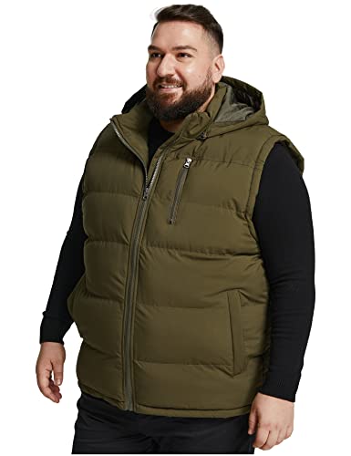 Soularge Men's Big and Tall Winter Warm Thick Utility Puffer Vest Outerwear2