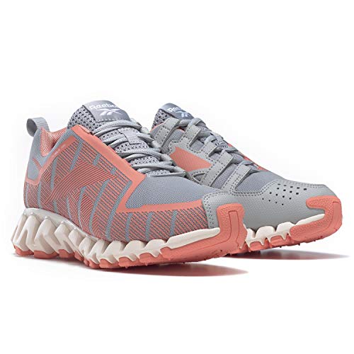 Reebok Women's ZigWild TR 6 Trail Running Shoe, Pure Grey 3/Twisted Coral/Ceramic Pink, 9 US