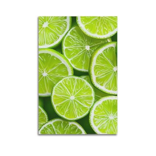 Poster fruits verts et citrons 60x90cm pour illuminer une cuisine moderne