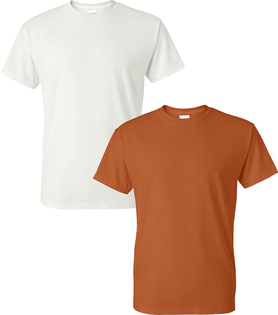 T-shirt G800 blanc et orange en coton polyester taille L 158g - 2