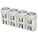 Storacell by Powerpax SlimLine D Battery Caddy, Glow-in-the-Dark Moonshine, Holds 4 Batteries
