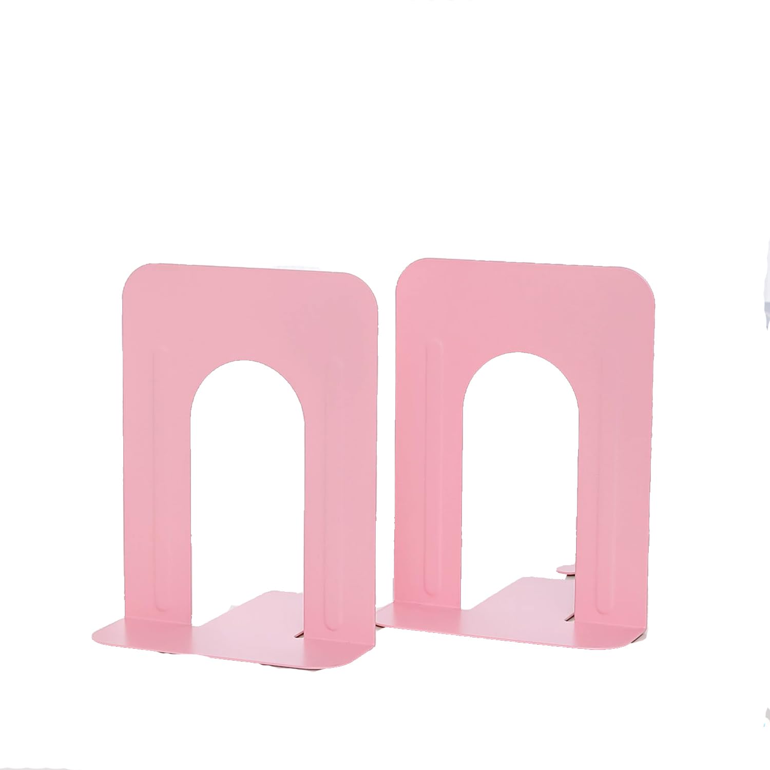Honagu Bookends, Metal Book Ends, Bookends for Shelves, Book Holder Stopper for Heavy Books/CDs/DVDs ((1 Pair/2 Pieces, Pink)