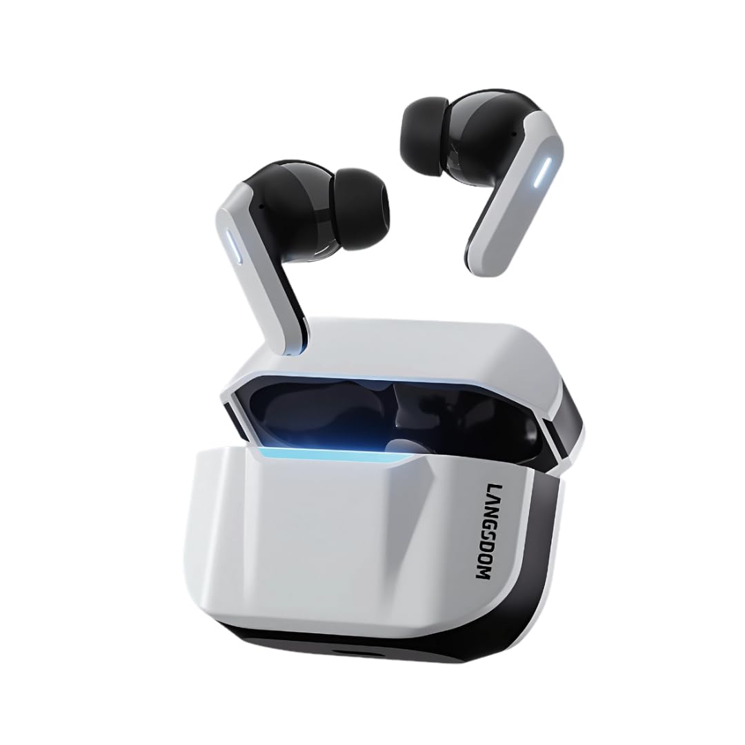Zeta TG16 TWS Gaming Earbuds | 4-Mic Hybrid ANC & ENC | 45ms Ultra-Low Latency with USB Dongle | 26H Playback Bluetooth 6.0 Earphones | Ergonomic 3.7g Fit | App Control | IP54 Waterproof