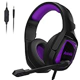 Anivia PS5 Stereo Gaming Headset with Microphone, Lightweight Soft Headbeam & Noise Canceling Mic &...