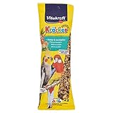 Vitakraft - Barritas Kräcker para Loros Australianos, Sabor Miel y Eucalipto - 2 uds x 180 g