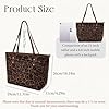 AfitLulu Tote Bag Handbags for Women, Fashion Leopard Print Womens Tote Bag Suede Fabric Tote Bags for Women with Zip for Working Shopping Traveling (Brown) #3
