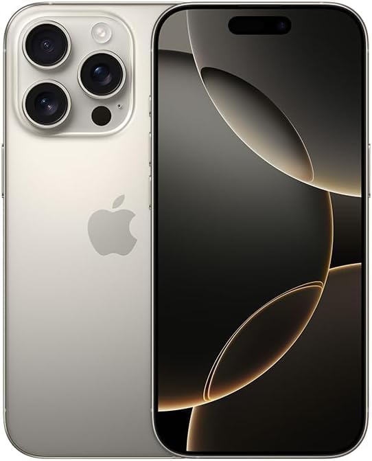 Apple iPhone 16 Pro, US Version, 512GB, Natural Titanium - Unlocked (Renewed) Natural Titanium 512GB