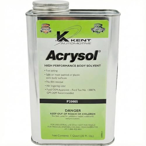Kent ACRYSOL Body Solvent Professional-Grade Surface Cleaner for Automotive Paint Prep Fast-Acting Wax Grease & Adhesive Remover 1 Qt