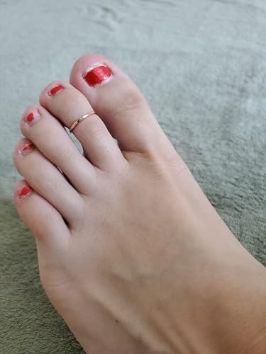 Image of QWALIT Toe Rings for Women Gold Toe Ring Gold Ankets for Women Silver Toe Ring Stainless Steel Waterproof Trendy Anklet no Tarnish