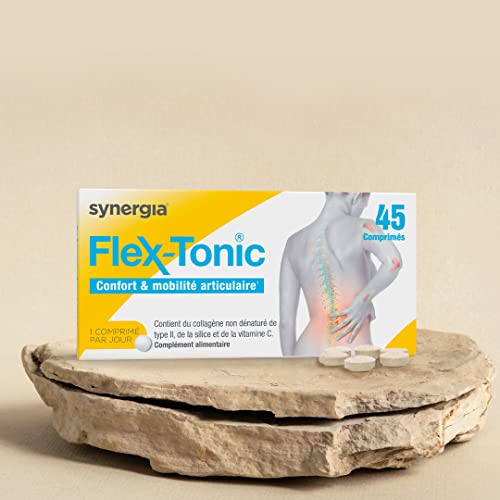 FLEX-TONIC Lot de 2X45 Comprimés| Confort Articulaire | Améliore le Confort et la Mobilité des Articulations | Collagène de Type II | Silice et Vitamine C | LABORATOIRE SYNERGIA – Image 7