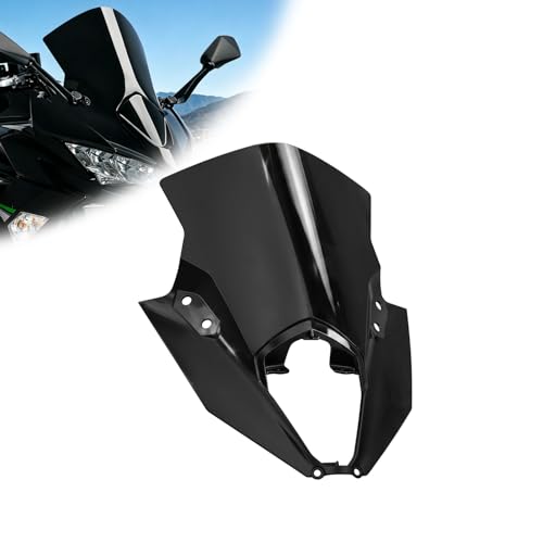 PIKPOP Windshield for Ninja650 ER6F 2020-2026, Motorcycle Front Fairing Windscreen Deflector Protector for Ninja 650 ER-6F Accessories (Black)