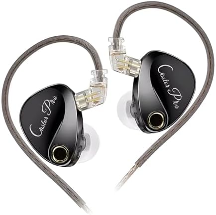 KZ Castor Pro in Ear Monitor, Dual 10mm Dynamic Driver, Harman Target Improved Bass for Hi-Res Audio Quality, 4 Tuning Switch, Oxygen Free Copper Flat Cable, 0.78mm 2Pin & 3.5mm Plug Compatible