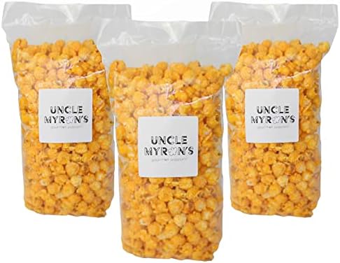 Uncle Myron's Gourmet Cheddar Cheese Popcorn Snacks, 13 oz. Bags (Pack of 3), Gourmet Cheddar Popcorn, Cheese Popcorn