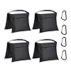 Amazon Basics Photographic Empty Sandbag for Light Stands, 4-Pack, Black