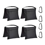 Amazon Basics Photographic Empty Sandbag for Light Stands, 4-Pack, Black
