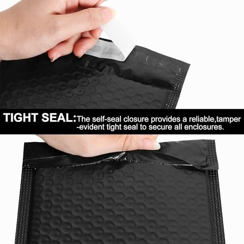 FWEEK 30 Stück Luftpolsterumschlag A4, 25.4x33cm Poly Bubble Mailers Umschläge Verpackung Gepolstert, Schwarzer Umschlag aus Schaumstoff für die Verpackung