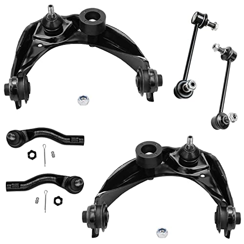 Image of Detroit Axle - 6PC Front Upper Control Arms, Sway Bars and Outer Tie Rods for 2006-2009 Ford Fusion FWD - [2006 Lincoln Zephyr FWD] - 2006-2009 Mercury Milan FWD- [2007-2009 MKZ]