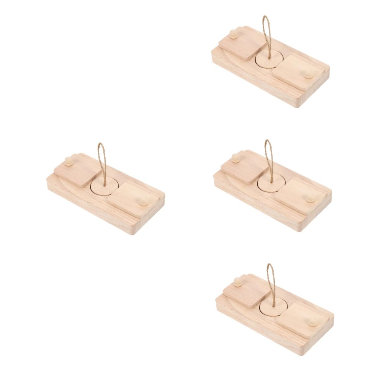Ipetboom 4pcs hamster foraging toy wooden food toys bunny enrichment toys wooden hamster cage Wood Food Hiding Toy interactive hide treats puzzle chinchilla toys pet cage wood toy to weave