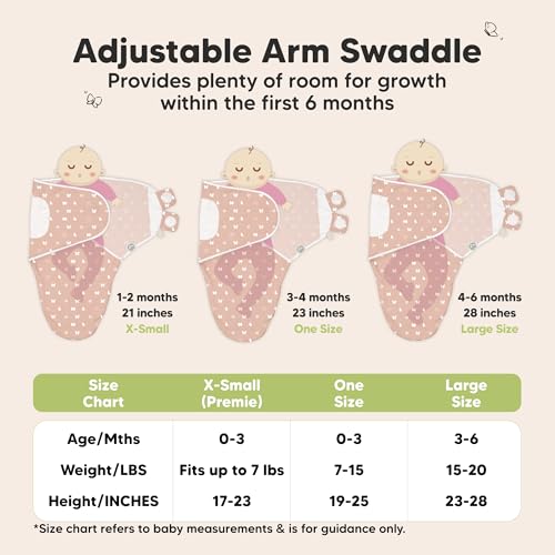 Image of 3-Pack Organic Baby Swaddle Sleep Sacks - Swaddles for Newborns, Infant 0-3 Months, Baby Girls, Boys, Soft & Snug Newborn Sleep Sack, Nursery Swaddling Blankets (Butterflies, OS)