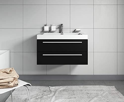 Badkamermeubelset Rome 80cm zwart - badmeubel badkamermeubel badkamer - Image 3