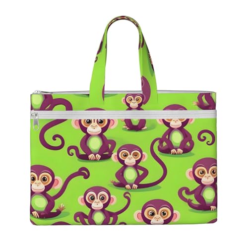 Green Clever Monkey �v�����g ���j�Z�b�N�X �L�����o�X�g�[�g�t�@�C���o�b�O ��e�� �I�t�B�X ���s �V���b�s���O �o��