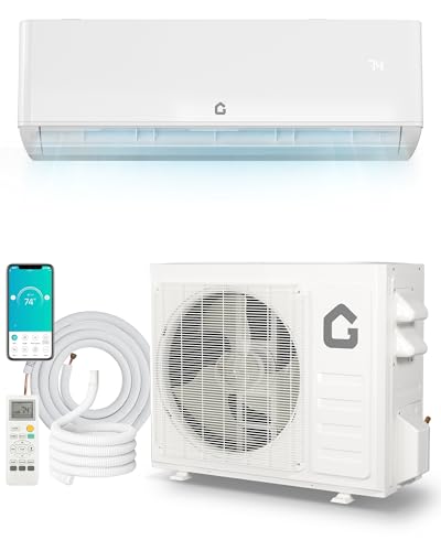 Image of Garvee 9000 BTU Mini Split AC /Heating System, 115V WIFI Enabled, Energy Efficient Wall-Mounted Heat Pump Air Conditioner, Cools Up to 450 Sq.Ft, Complete with Installation Kits