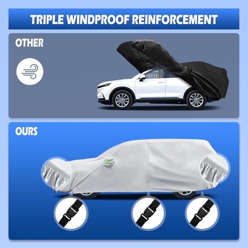 Image of Car Cover Custom Fit for Honda CRV 1997-2026, for Toyota RAV4 2006-2026, Migaven Waterproof Full Exterior Cover Sun Rain Protection with Door Zipper and Cotton Lining