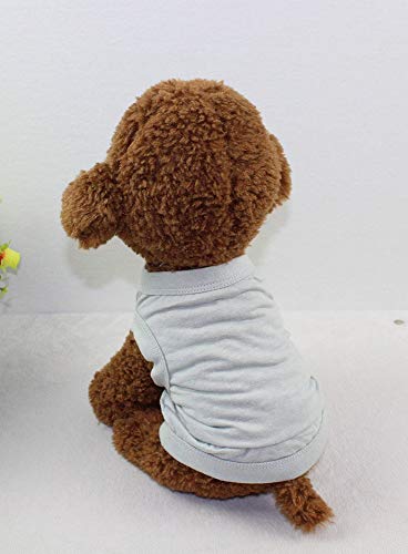 Alroman Dogs Shirts Vest Light Grey Clothing For Dogs Cats Xlarge Dog Vacation Shirt Male Dog Clothing Puppy Summer Clothes Boy Cotton Summer Shirt Small Dog Cat Pet Clothes Vest T-Shirt Apparel #TOP2