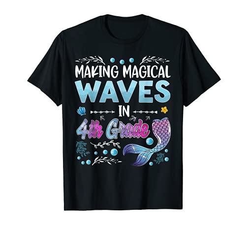 4th Grade Cute Mermaid girls 1st day of back to school T-Shirt