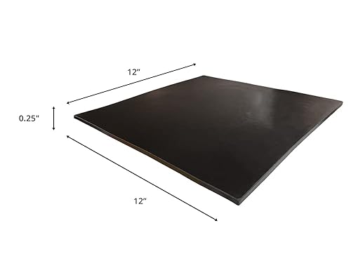 Miniatura 2 de Hoja de poliuretano fundido, 12 x 12 pulgadas, varios colores y tamaños disponibles, grosor de 14 pulgadas, durómetro 40A, negro