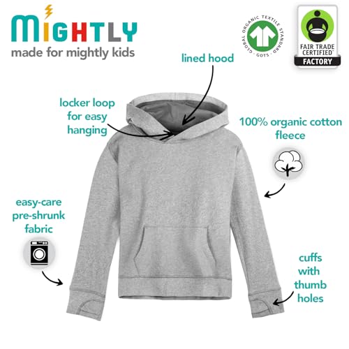 Mightly Fleece Pullover Hoodie | Boys & Girls’ Organic Cotton Sweatshirts w/Pockets, Fair Trade Certified for Toddler&Kids3