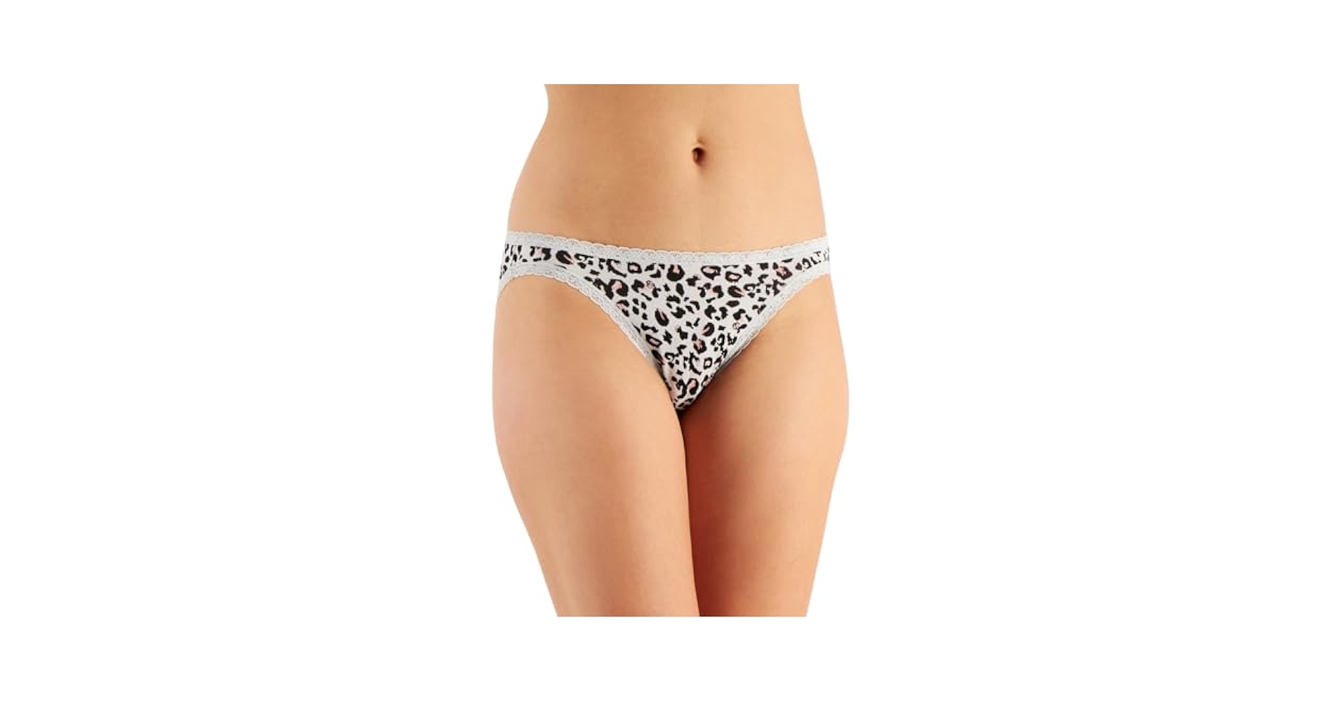 ビキニ AGNEL Classic Bikini Panties Jenni Women's Leopard Lace Trim Bikini Underwear, M - XXL