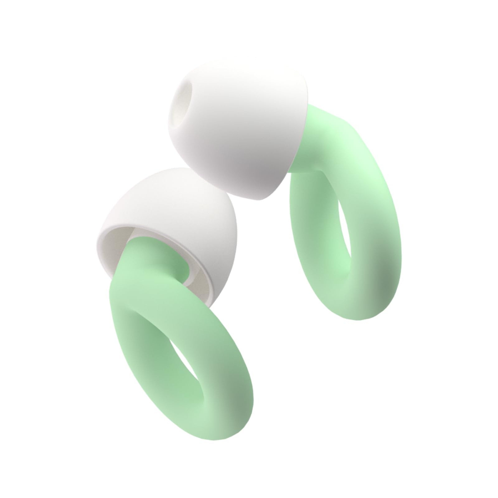 ORANDNOT Silicone Ear Plugs for Noise Reduction, Reusable Ear Plugs for Sleeping Noise Cancelling, Concerts, Motorcycle, Travel & Hearing Protection NRR 33dB - 8 Ear Tips in XS/S/M/L, Green